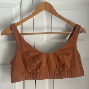 Knickey subset organic cotton scoop neck bralette in spice XL